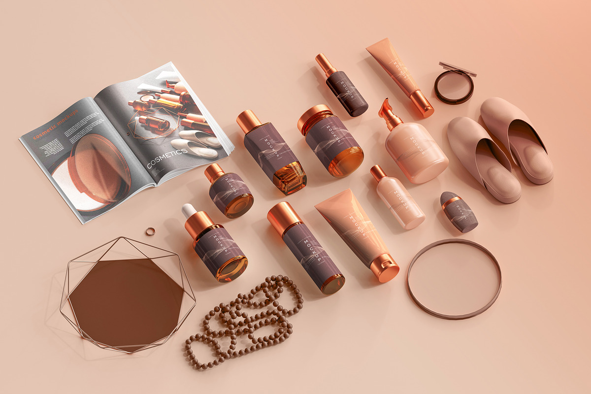 390+ Cosmetic Branding Mockup Scenes, a Cups & Container Mockup by pmvch (Photo 5 of 367)