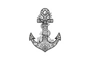 Ornamental Anchor Silhouette SVG, an Illustration by Designs_River (Thumbnail 23 of 31)