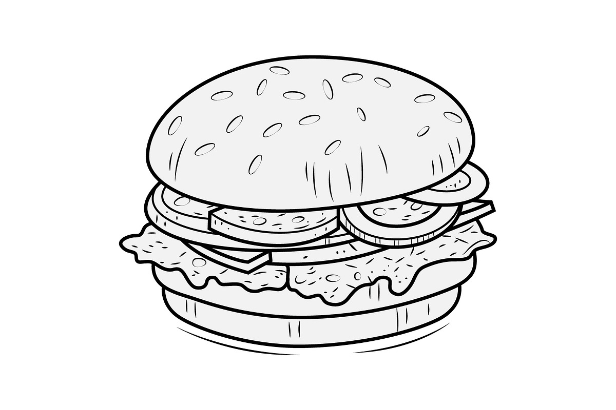 Burger stock vector illustration, an Object Graphic by Ghagra (Photo 2 of 4)