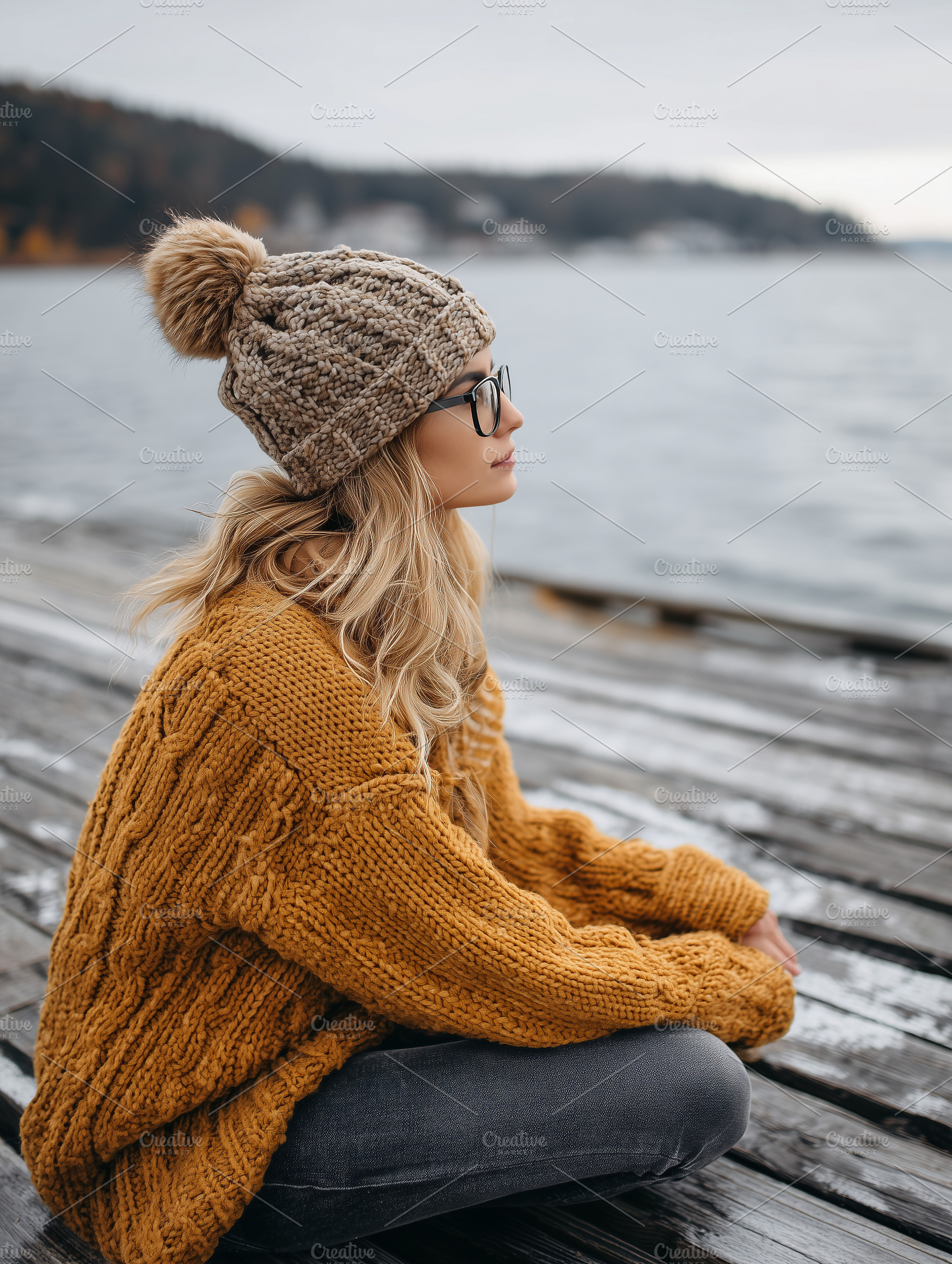 Cozy autumn portrait of a woman, a Person Photo by MistyDay