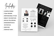 2 Page Media Kit Template - B&W, a Presentation Template by CoCreatorDesigns (Thumbnail 5 of 7)