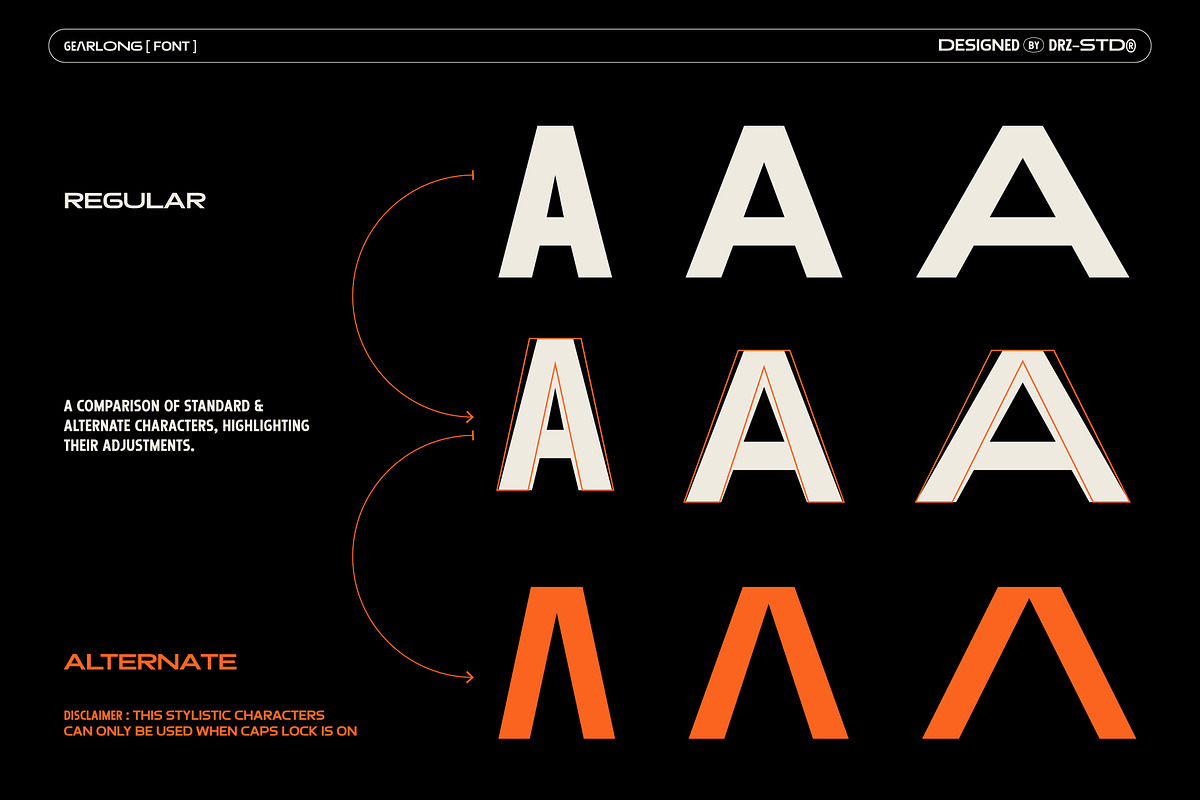 Gearlong – 3 Width Modern Sans Font, a Sans Serif Font by Drizy (Photo 3 of 10)