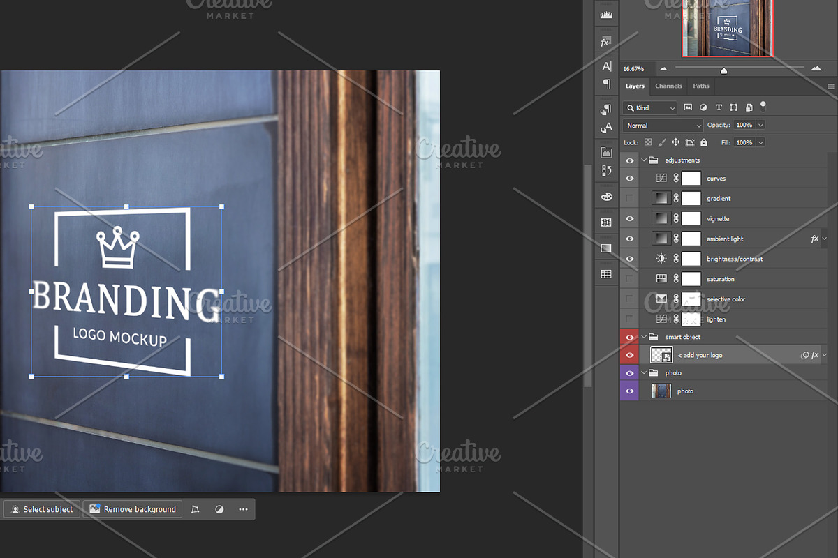 Framed Glass Sign Mockup, an Advertising Mockup by RSplaneta (Photo 2 of 2)
