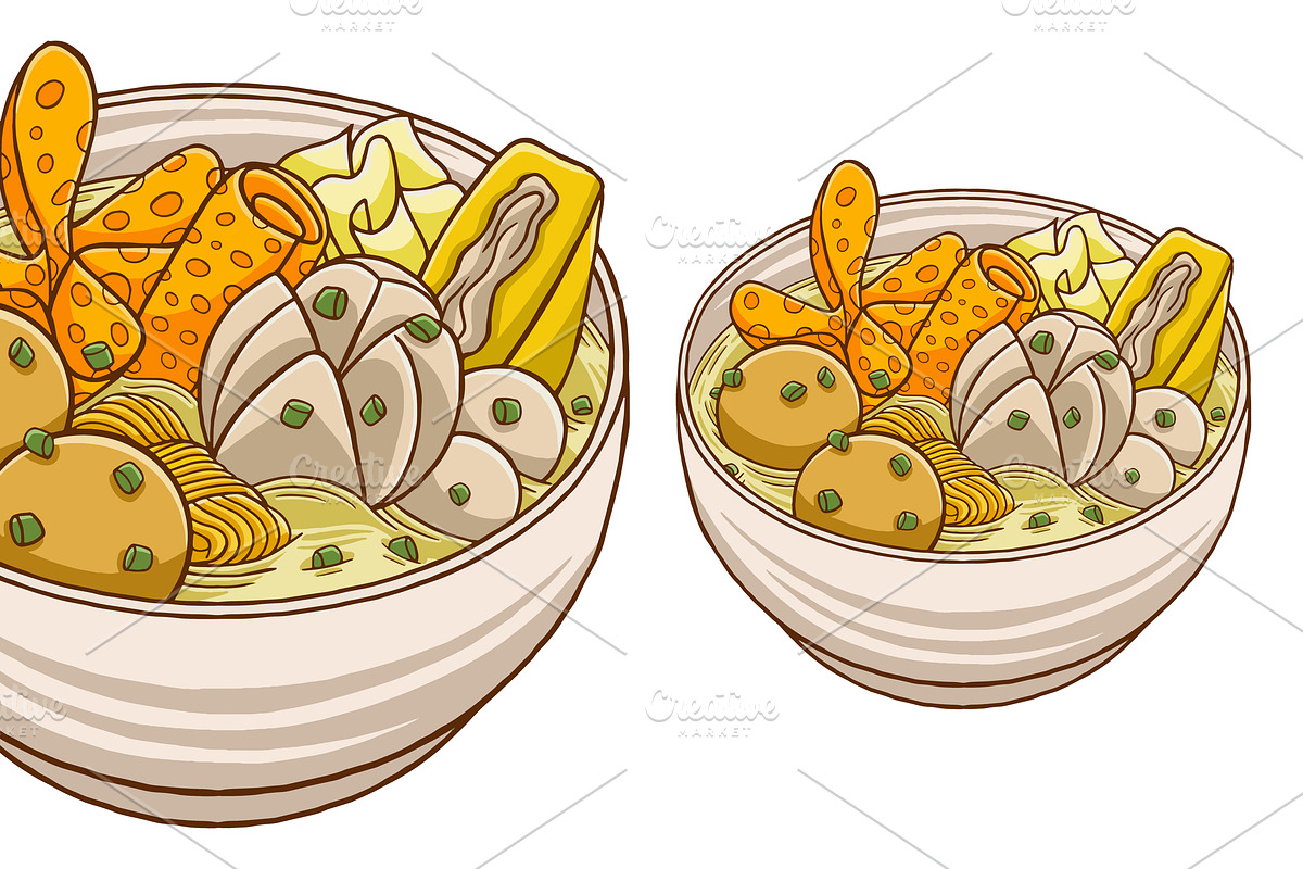 Meatball from Malang, Indonesia, a Food Illustration by MEDZ (Photo 1 of 3)