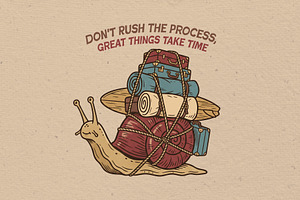 Great things take time, an Animal Illustration by Vectorlina