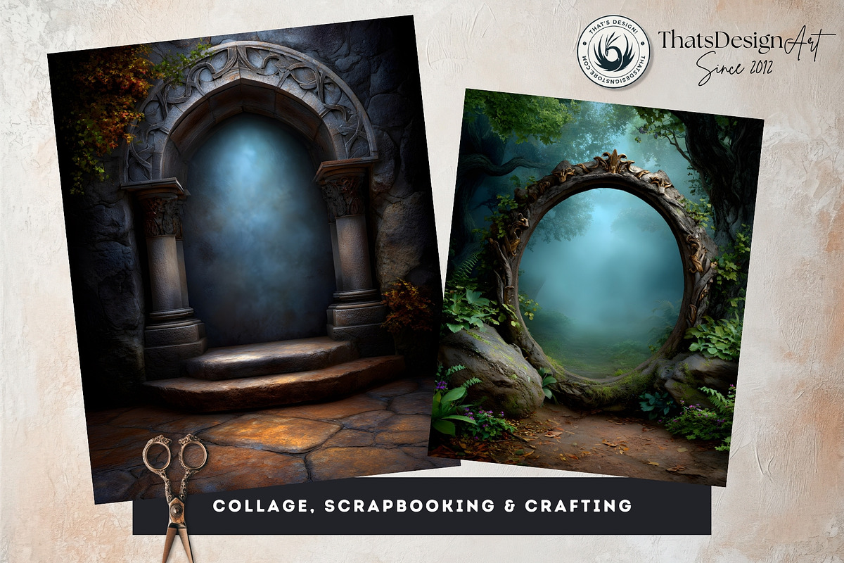 Medieval Fantasy Backgrounds & Frame, a Background Graphic by ThatsDesignArt (Photo 6 of 10)