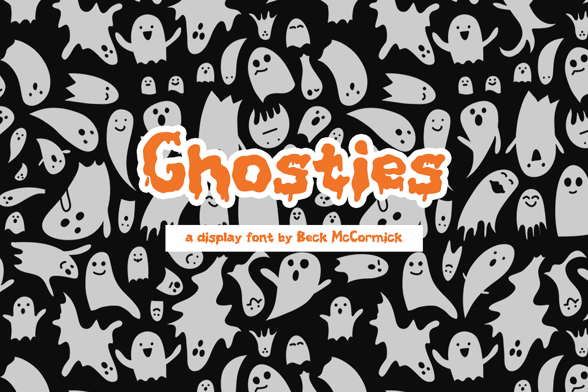 Ghosties - A Spooky Display Font, a Handwritten Font by Beck McCormick (Photo 1 of 10)