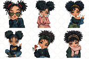 Valentine Holiday Black Girl Clipart, an Illustration by Black Bird Studio (Thumbnail 3 of 6)