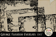 Grunge Flourish Overlays, a Texture Graphic by Clikchic Designs (Thumbnail 2 of 5)
