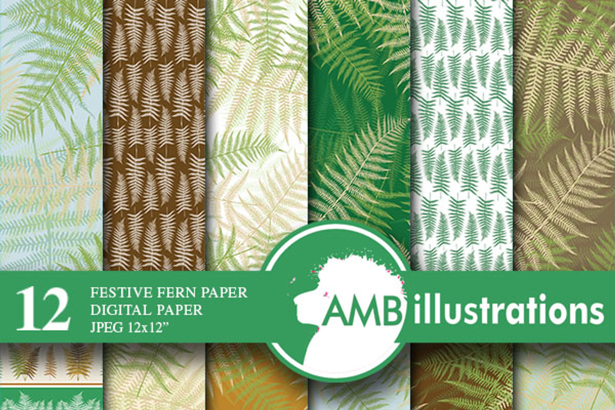Fern patterned papers AMB-450