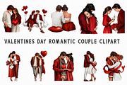 Valentines Day Romantic Couple clipa, an Illustration by Libby Wishes (Thumbnail 3 of 6)