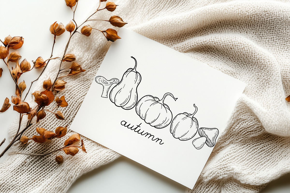 Cozy Autumn Doodles Line Art, an Object Graphic by Dervik Art Store (Photo 4 of 6)