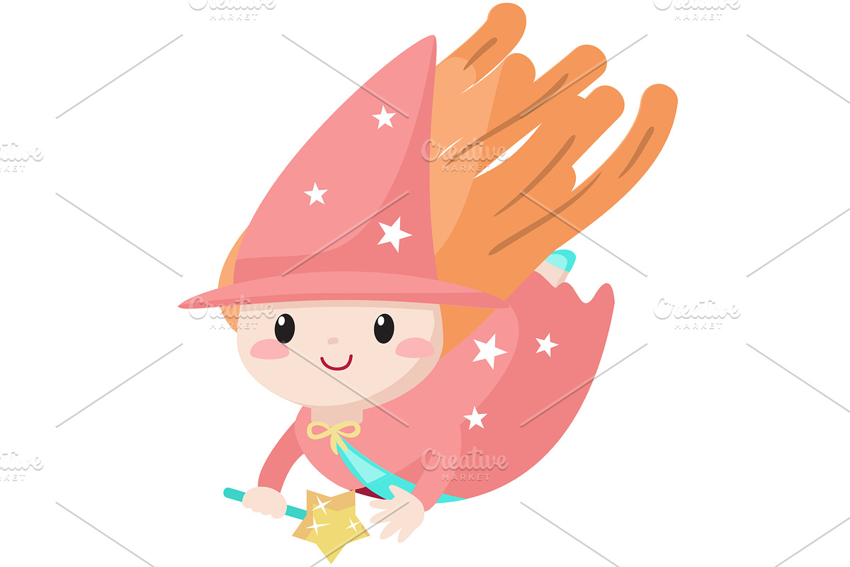 Vector little enchantress flying in, a Person Illustration by SiberianArt