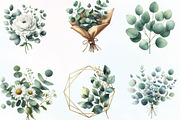 Watercolor Eucalyptus Clipart, an Illustration by CraftArtStudio (Thumbnail 3 of 6)