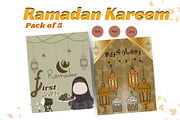 Modern Flat Ramadan Card Pack, a Social Media Template by Aban's World (Thumbnail 3 of 6)