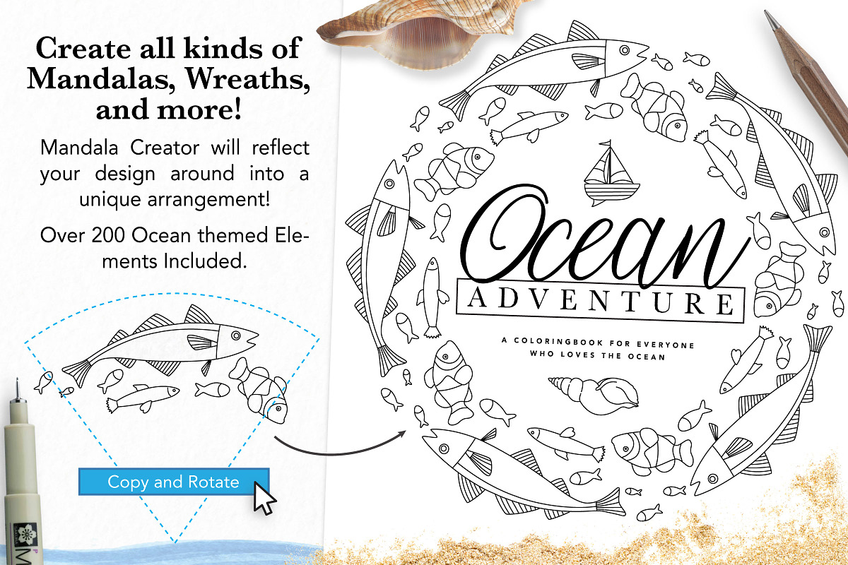 Ocean Life Mandala Creator, a Plug-in Add-On by Drifter Studio (Photo 2 of 8)