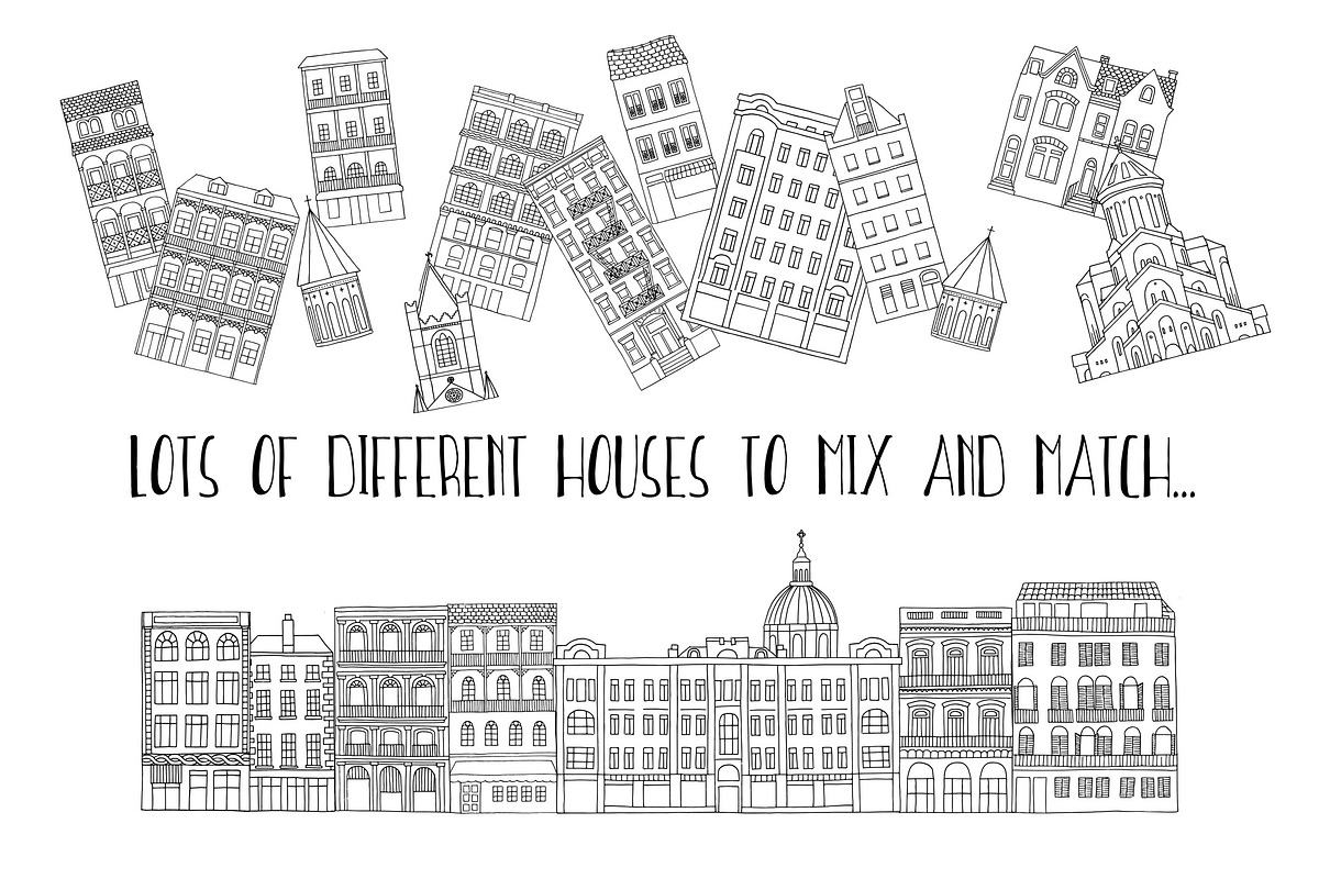 Big Hand Drawn City Collection, an Illustration by Franzi draws (Photo 8 of 8)