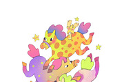Magicla Horses, an Animal Illustration by Anastasiya Klempach (Thumbnail 2 of 9)