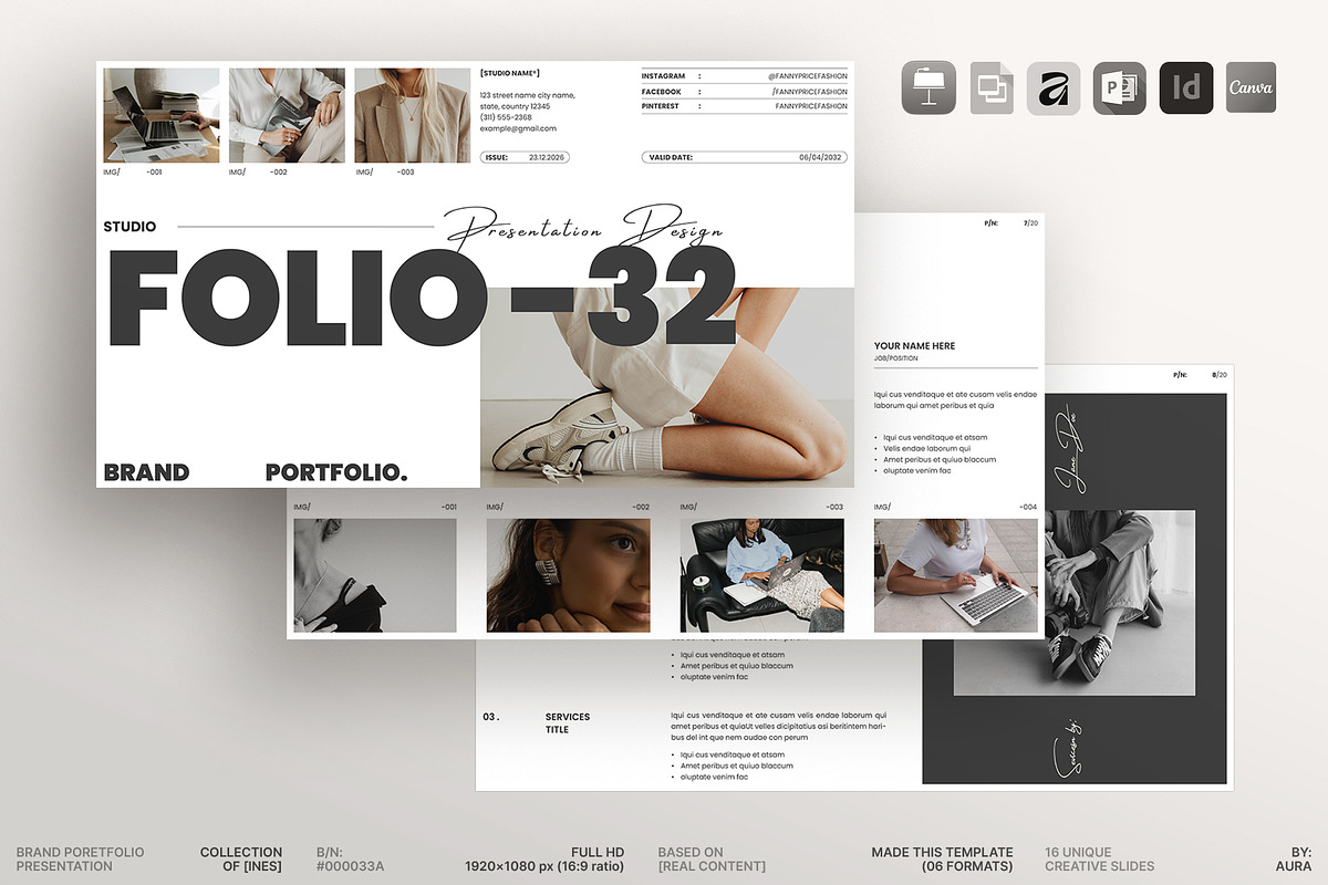 Brand Portfolio Presentation Design, a Presentation Template by ArtisanaAura (Photo 1 of 13)