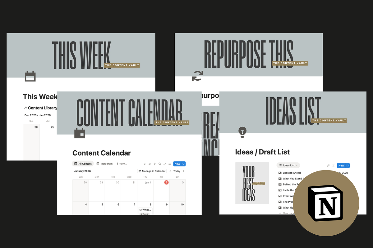 STATEMENT | Content Vault for Notion, a Marketing Template by Small Studio (Photo 4 of 5)