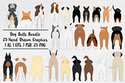Dog Butts Bundle - Vector, PSD, PNG, an Illustration by VizualStorm (Thumbnail 1 of 4)