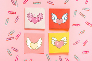 12 Lovely Flying Love Heart Wings