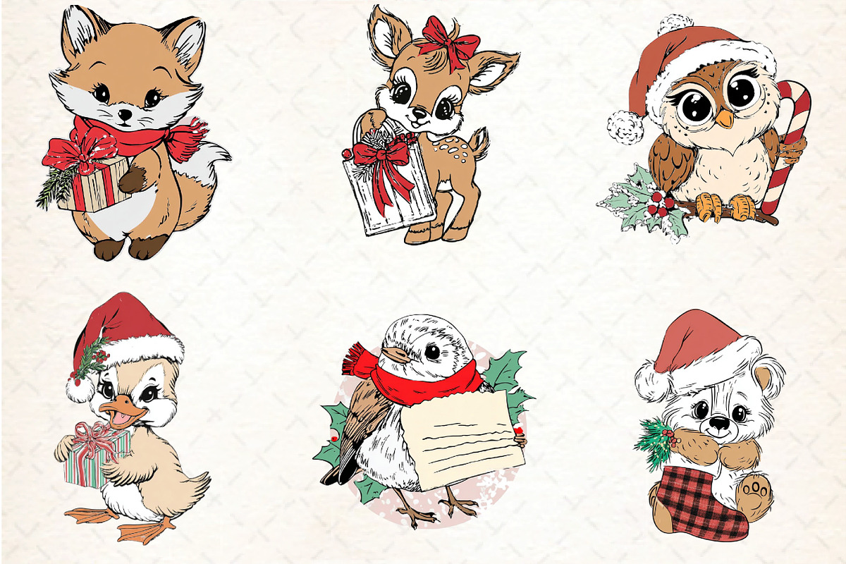 Sweet Christmas Clipart Bundle, an Illustration by DreamCafeArt (Photo 5 of 6)