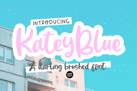 KATEY BLUE a Darling Brushed Font preview 8