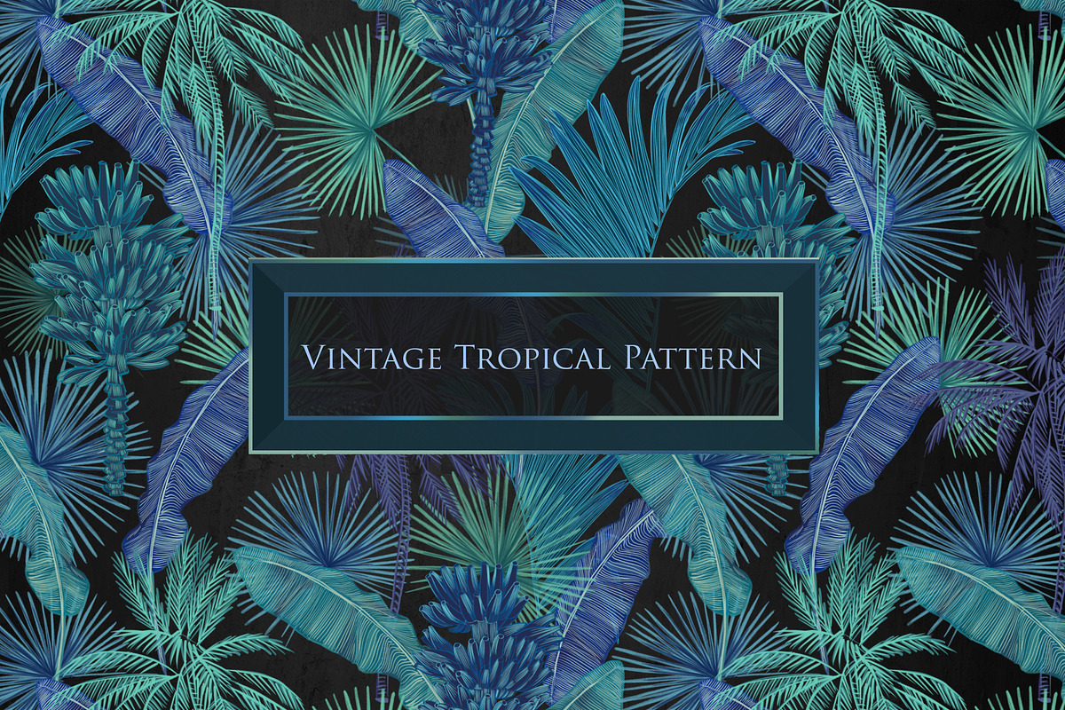 Tropical vintage pattern, a Pattern Graphic by ANAKOTO (Photo 3 of 24)