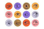 Eyes with emotions set + pattern, a Person Illustration by PaperTrident (Thumbnail 2 of 5)