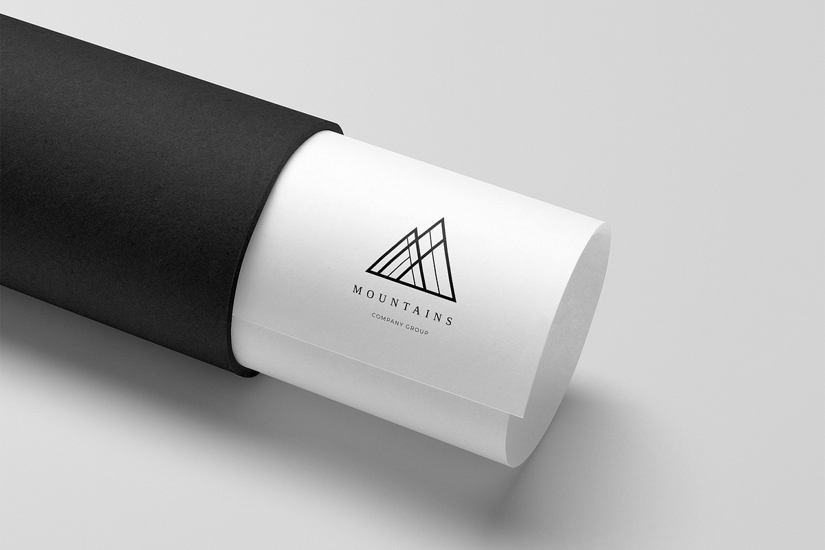 Mountains. Linear geometric logo, a Branding & Logo Template by le-genda (Photo 14 of 14)