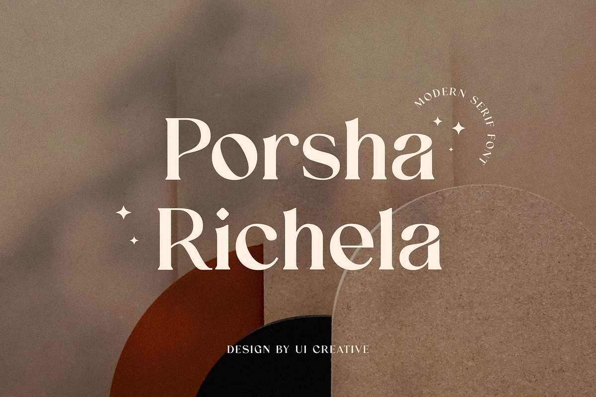 Porsha Richela Modern Serif Font, a Serif Font by UICreative (Photo 1 of 11)