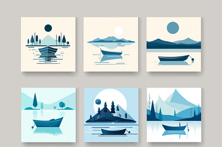 A lonely ship poster set.