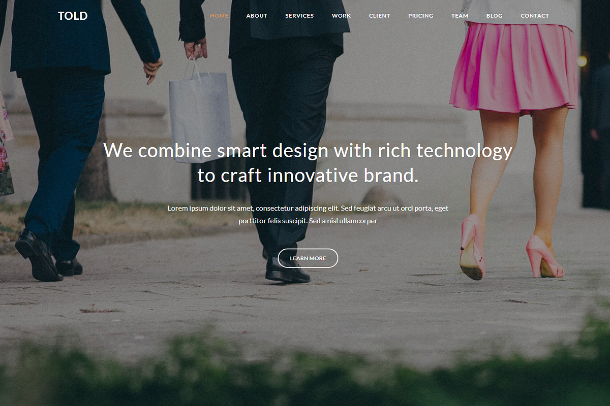 Told - Multipurpose Landing Pack, a Bootstrap Template by Pichforest Studio (Photo 4 of 7)