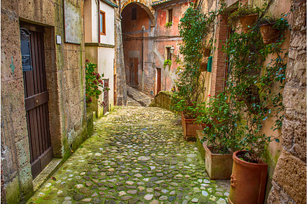 Sorano city street, an Architecture Photo by Nature and travel