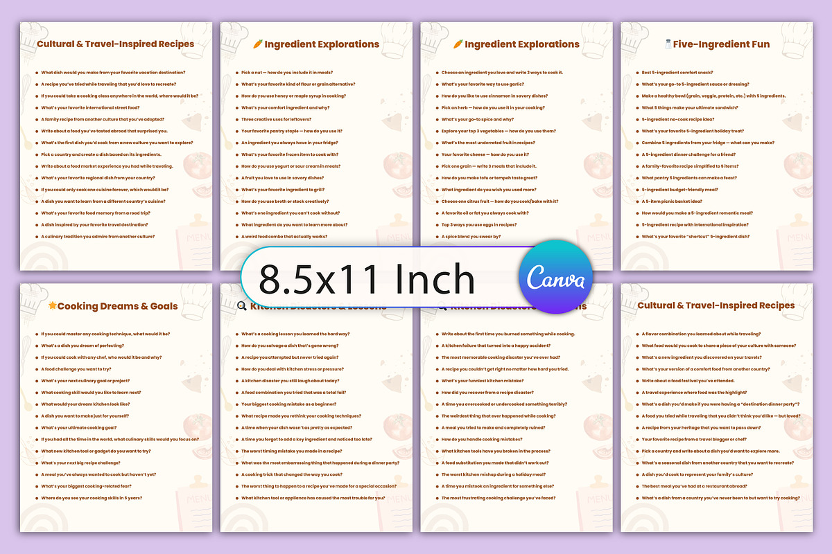 300 Recipe Journal Prompts preview 4
