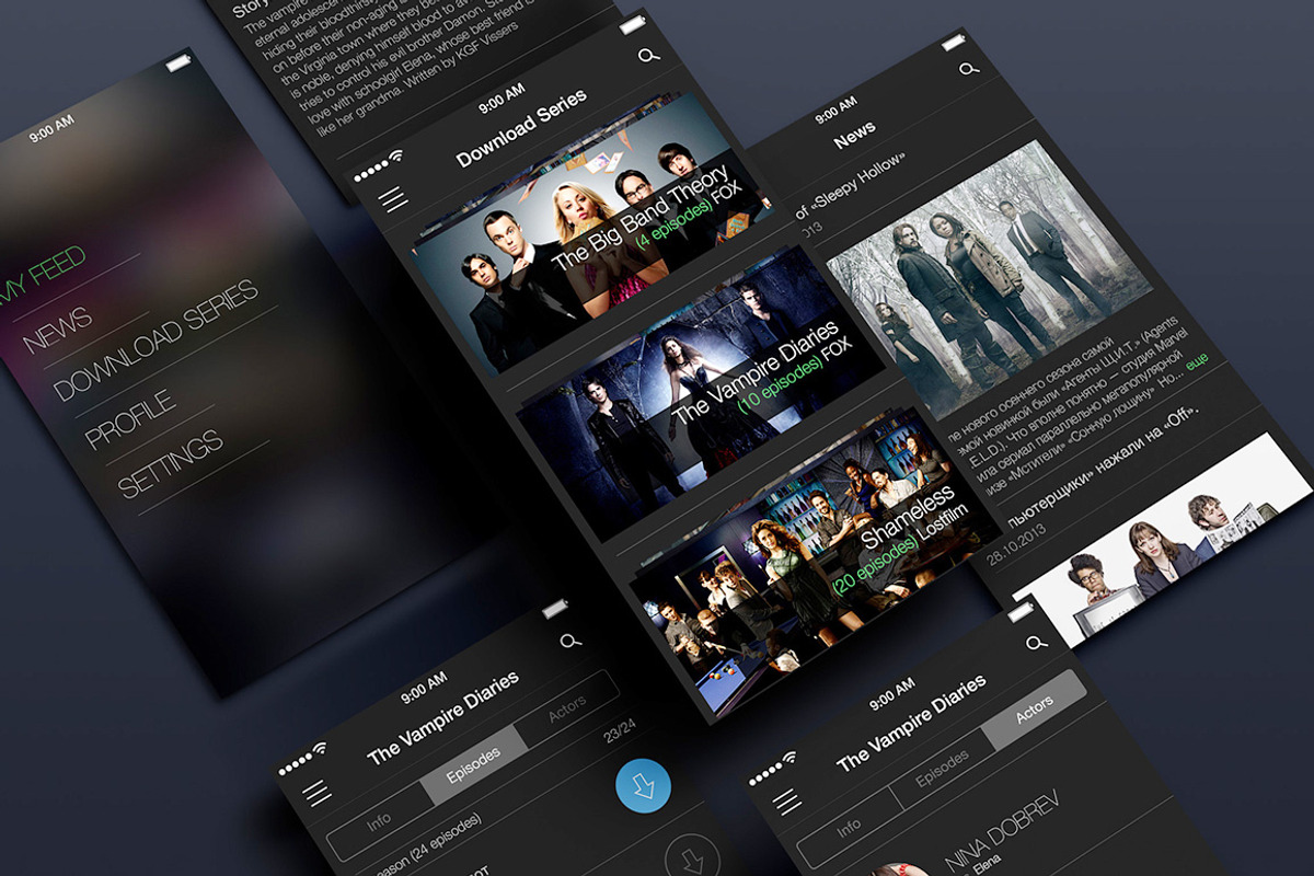 TV SHOWS APP, an App Template by ALEX BENDER UI STORE (Photo 1 of 4)