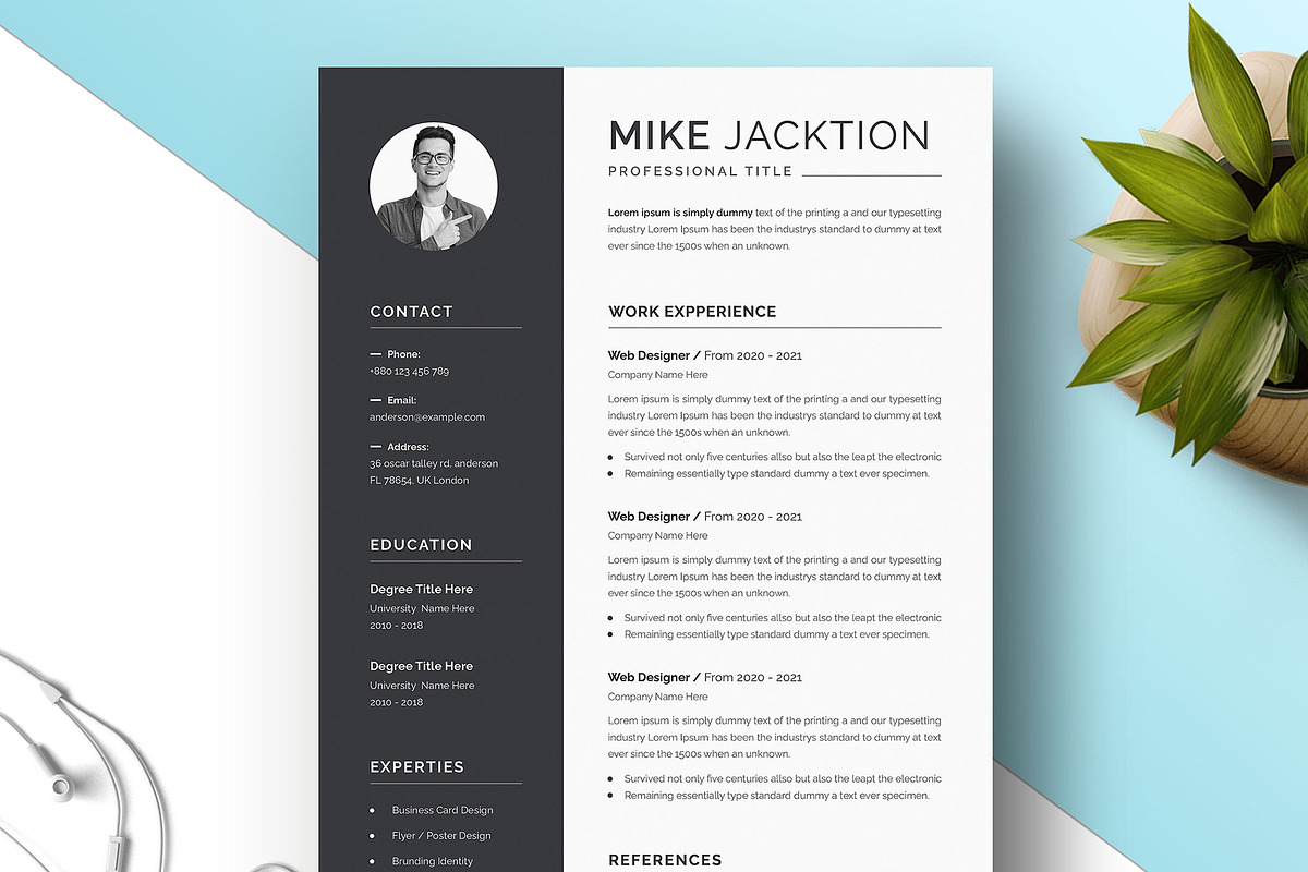 Clean Resume Template, a Resume Template by PicoartBd