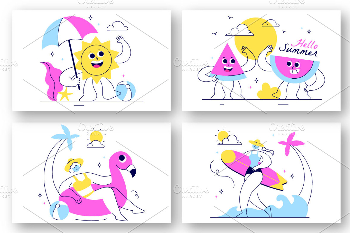 12 Hello Summer Illustration, a Person Illustration by denayunebgt (Photo 2 of 4)