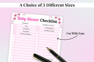 Baby Shower Checklist Printable