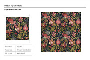 Bramble Jacobean Floral Pattern, a Pattern Graphic by Sonulkaster (Thumbnail 2 of 13)