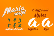 Maria Script Font Family, a Script Font by CRR | NTN | Creative Market