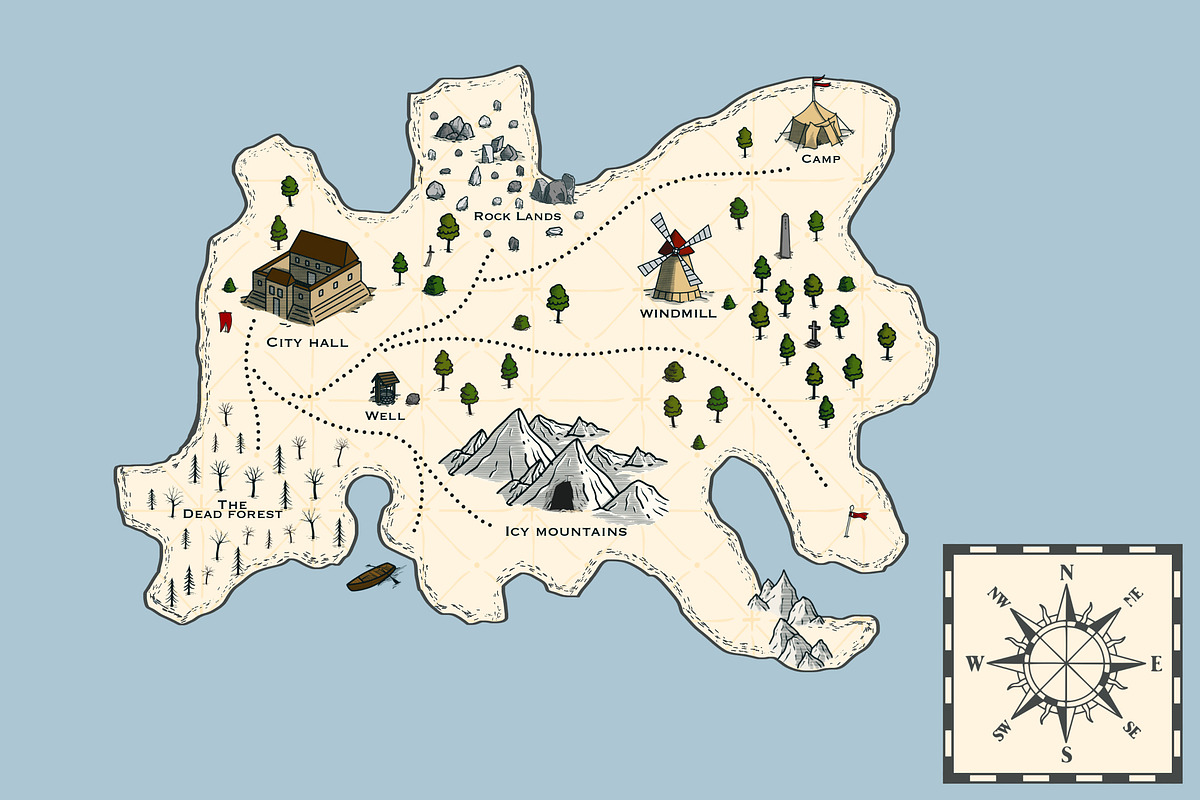 Procreate Fantasy Map Maker Brushes, a Brush Add-On by BrushBoy (Photo 5 of 9)