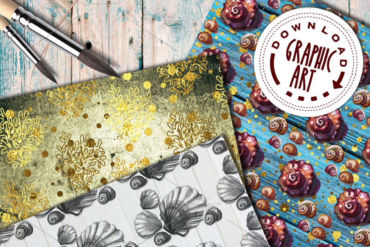 DIGITAL PAPER PATTERNS PACK, a Pattern Graphic by Download Graphic Art (Photo 2 of 5)