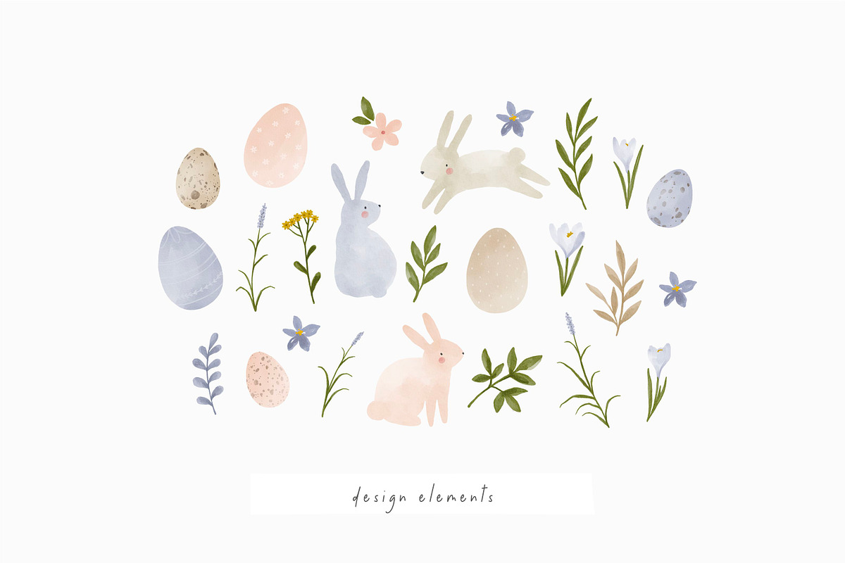 Happy Easter! Watercolor spring set, an Animal Illustration by Cute And Wild (Photo 3 of 8)