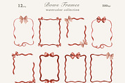 Red Bows Ribbon Watercolor Clipart, a Decorative Illustration by Ooh Lily (Thumbnail 5 of 16)