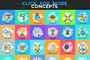 Set of Thin Line Business Concepts, an Outline Icon by Andrew Kras Design (Thumbnail 4 of 4)