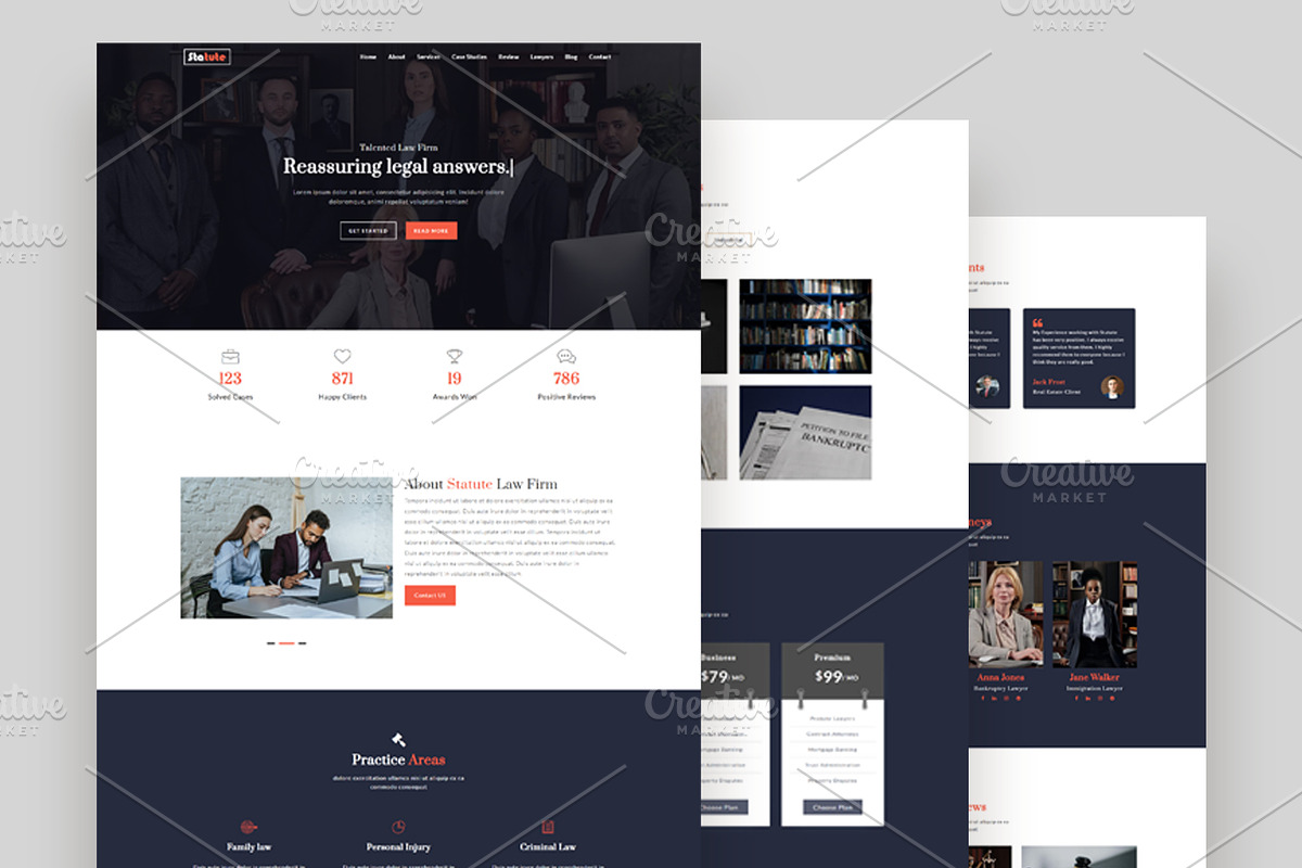 Lawyers Landing Page template, a Landing Page Template by nandinigraphics (Photo 2 of 3)
