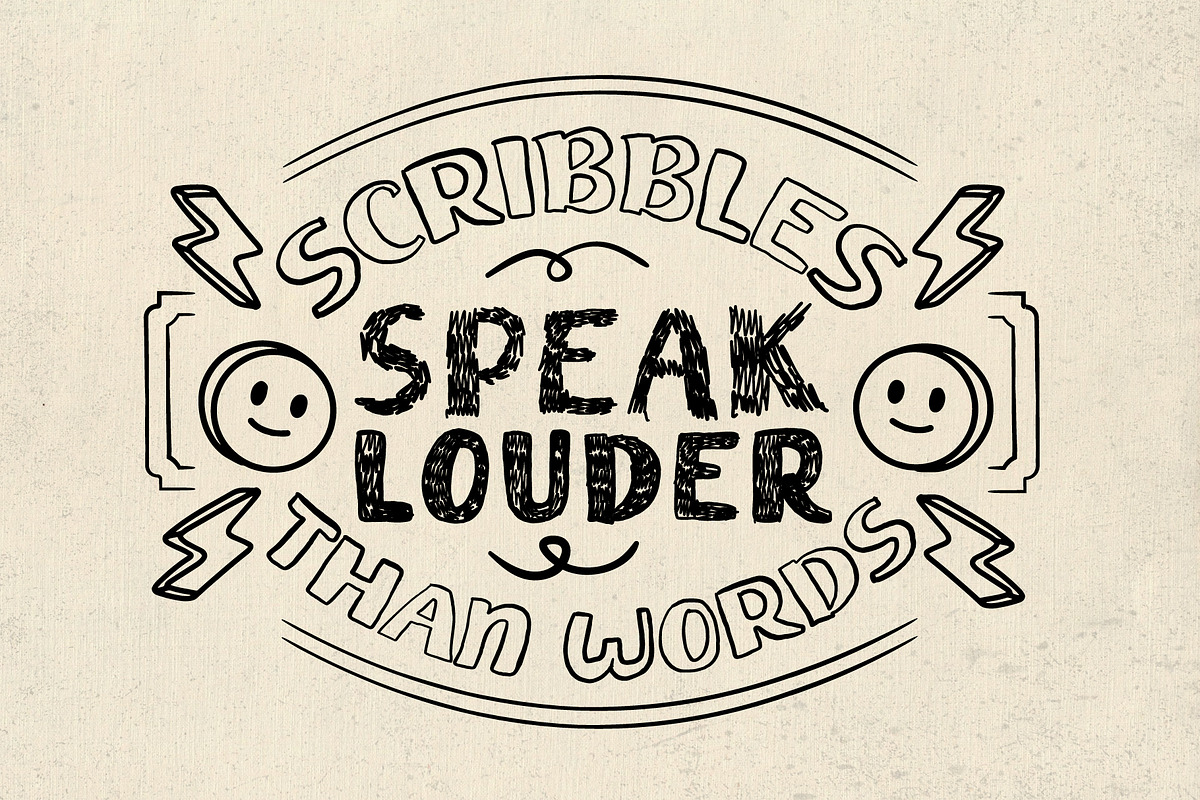 Scribble Dribble - Doodle hand-drawn, a Handwritten Font by LTNG STUDIO (Photo 6 of 9)