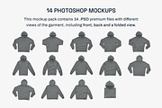 IND5000 Heavyweight Hoodie Mockups, a Hoody Mockup by GraphicHero (Thumbnail 2 of 9)